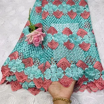 

guipure lace fabric african lace fabric 2019 nigerian lace fabrics flower stones pattern hot sales dress 5yards/lot