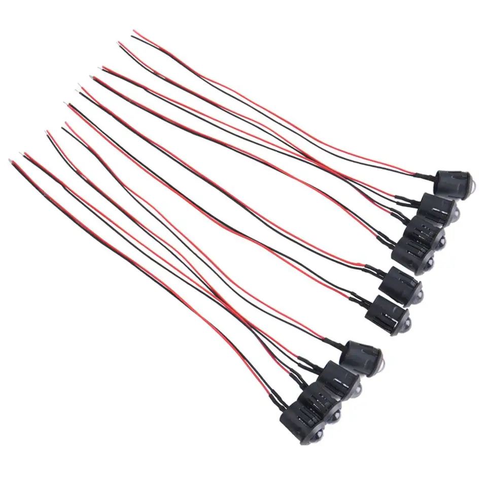10pcs 12V 10mm Pre-Wired Constant LED Ultra Bright Water Clear Bulb
