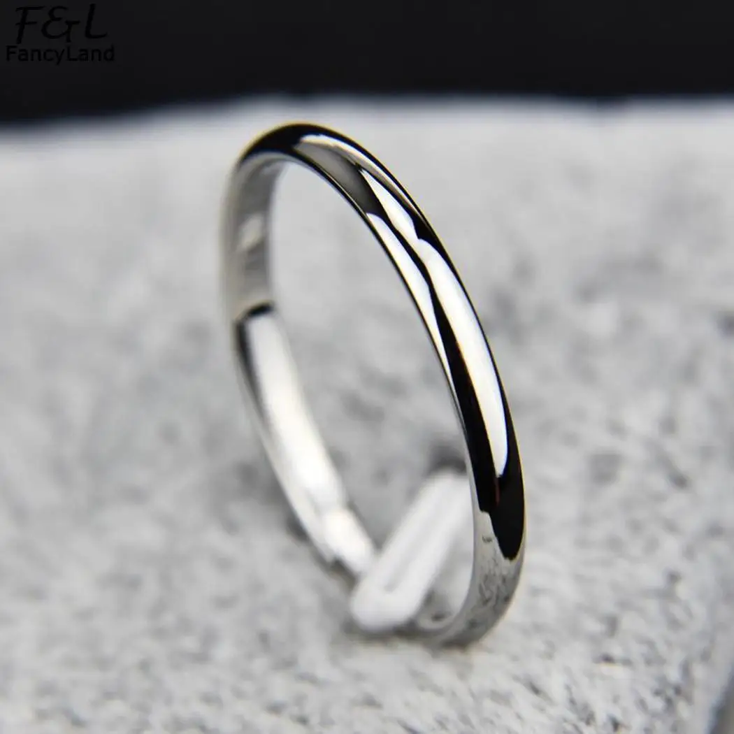 2018 Fashion Titanium Steel Rose Gold Anti-allergy Smooth Simple Wedding Couples Rings Bijouterie for Man or Woman Gift