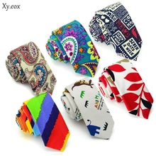 Модный повседневный узкий галстук мужской женский унисекс студенческий парный хлопковый и льняной полосатый галстук