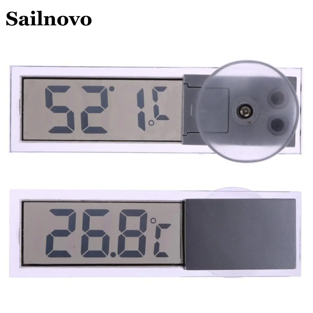 Vehicle Electronic Car Suction Cup Digital Clock Transparent LCD Car Thermometer On The Window Celsius Fahrenheit High Quality Vehicle Electronic Car Suction Cup Digital Clock Transparent LCD Car Thermometer On The Window Celsius Fahrenheit High Quality