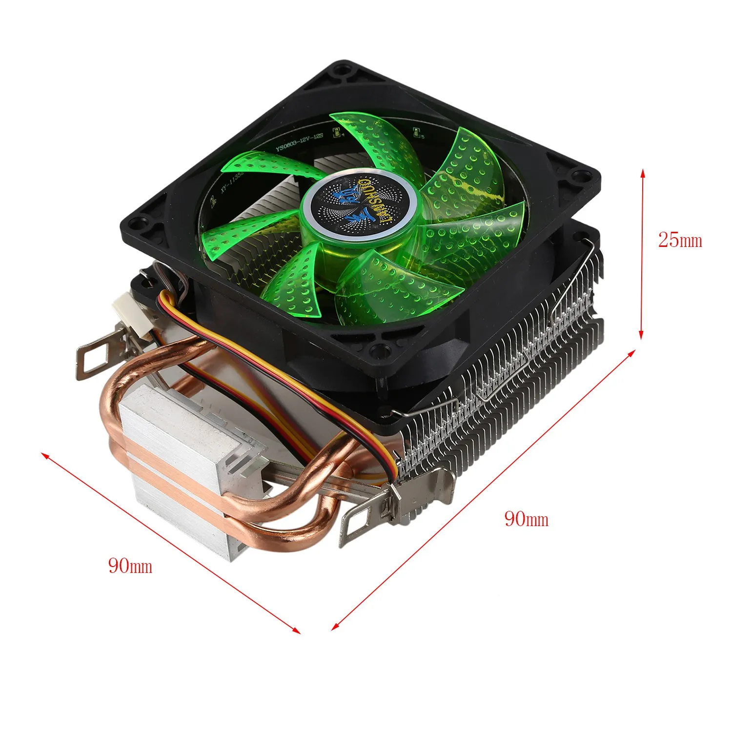 Lanshuo Чистая медь 2 Тепловые трубы для 1366 1155 775 Intel/Amd Многоплатформенный ЦП радиатор