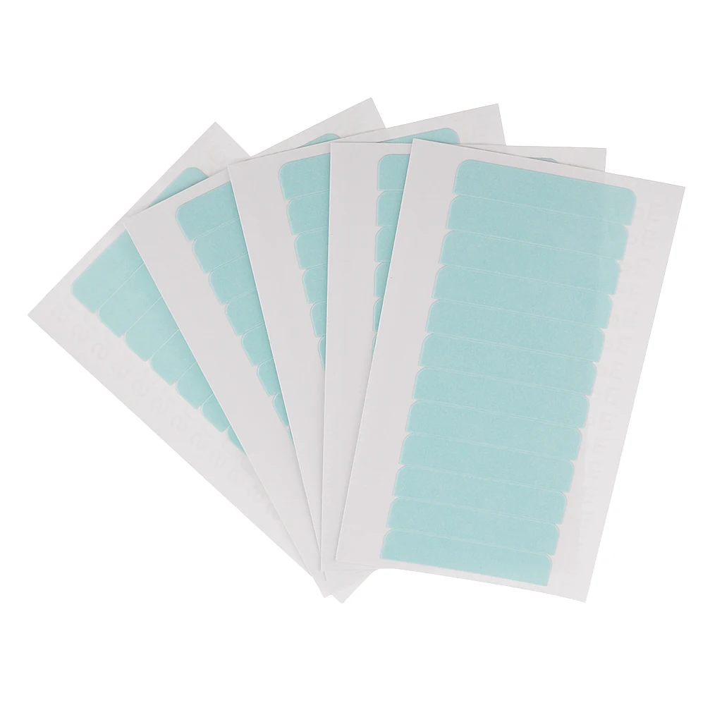 60 pcs Pre-Cut Double Sided Adhesive Super Tape for Skin Weft &amp Hair Extensions Blue 4x0.8cm | Шиньоны и парики