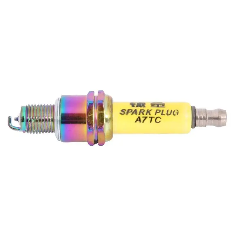 

High Performance 70 mm motorcycle modified with gold A7TC spark plug 10 mm thread for Motorcycle Scooter ATV Dirt Bike Moped