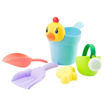 

Funny Cartoon Beach Baby Bathroom Shower Toy Set with Water Scoop 5pcs Outdoor Toys for Kids