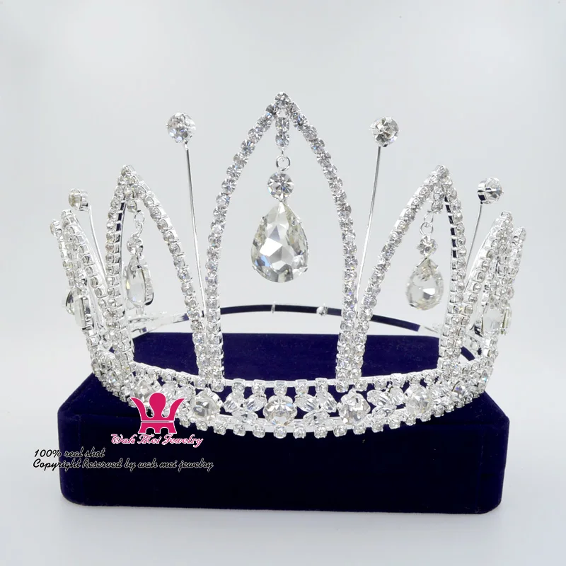 Модные стразы в виде короны тиара принцессы конкурс красоты Мисс Queen Свадебные