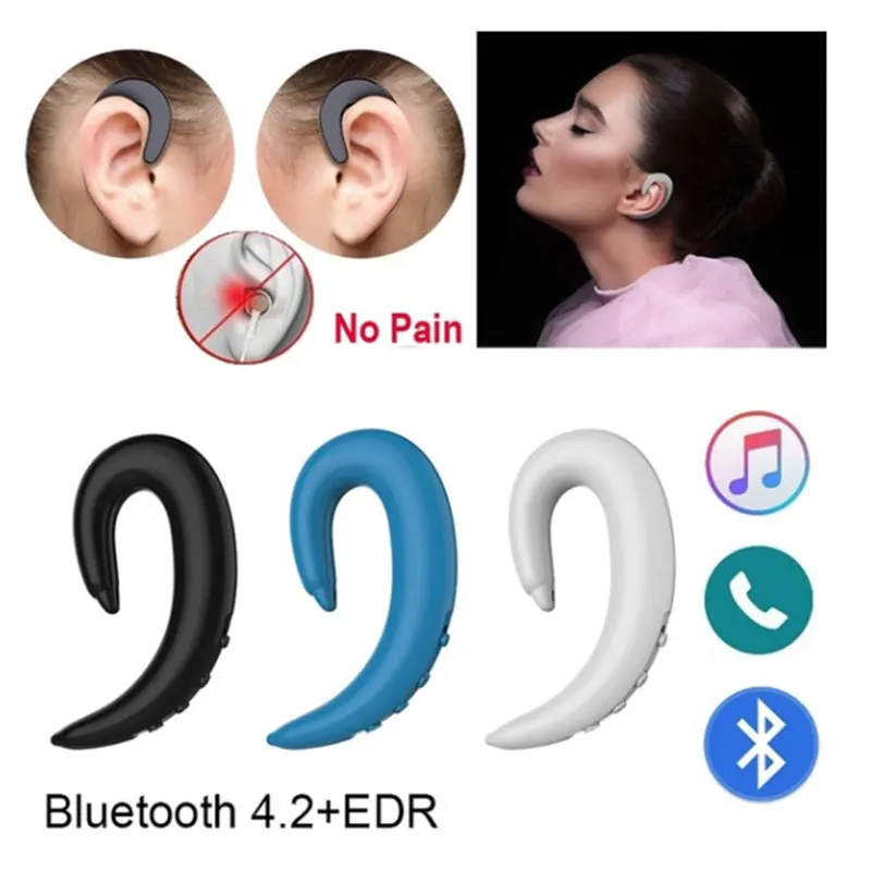 

Earhook Headset Wireless Bluetooth Earphone Stereo Wireless Headphone HD call Bluetooth Headset with Microphone