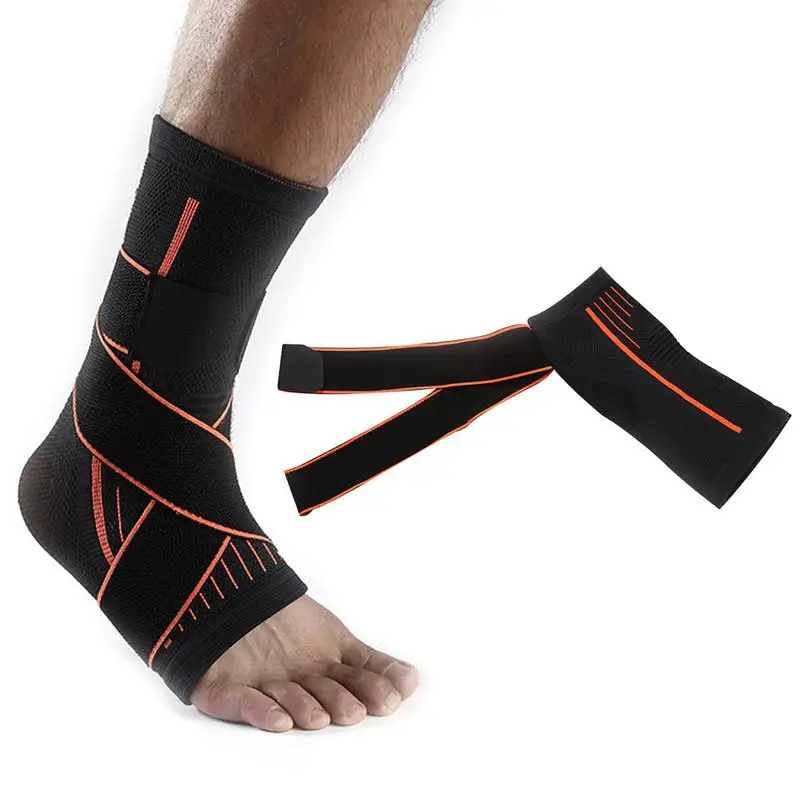 

New Sport Protective Ankle Guards Twining Pressurized Ankle Support Breathable Double Bandage Ankle Sporting Goods Black New