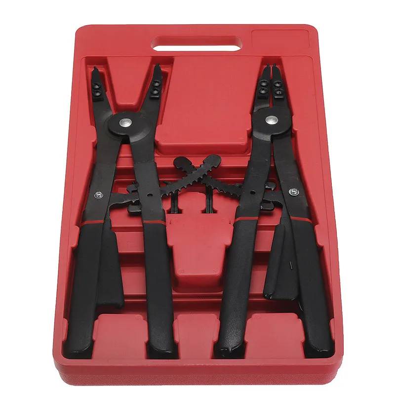 

16" Large Circlip Snap Ring Pliers Retaining Tools Set Replacement Tips Case Multifunctional Remover Retaining Crimp Tool