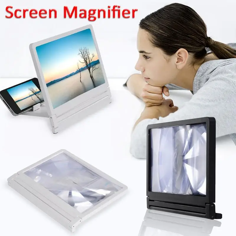 

8.2 inch Mobile Phone Screen Magnifier Eyes Protection Display 3D Video Screen Amplifier Folding Enlarged Expander Phone Stand