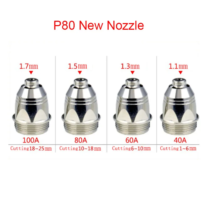 Durable 100pcs P80 Inverte Plasma Cutter Cutting Gun Plasma Consumable Cutting Torch Accessories Nozzle Tips Electrode CNC 100PK Durable 100pcs P80 Inverte Plasma Cutter Cutting Gun Plasma Consumable Cutting Torch Accessories Nozzle Tips Electrode CNC 100PK