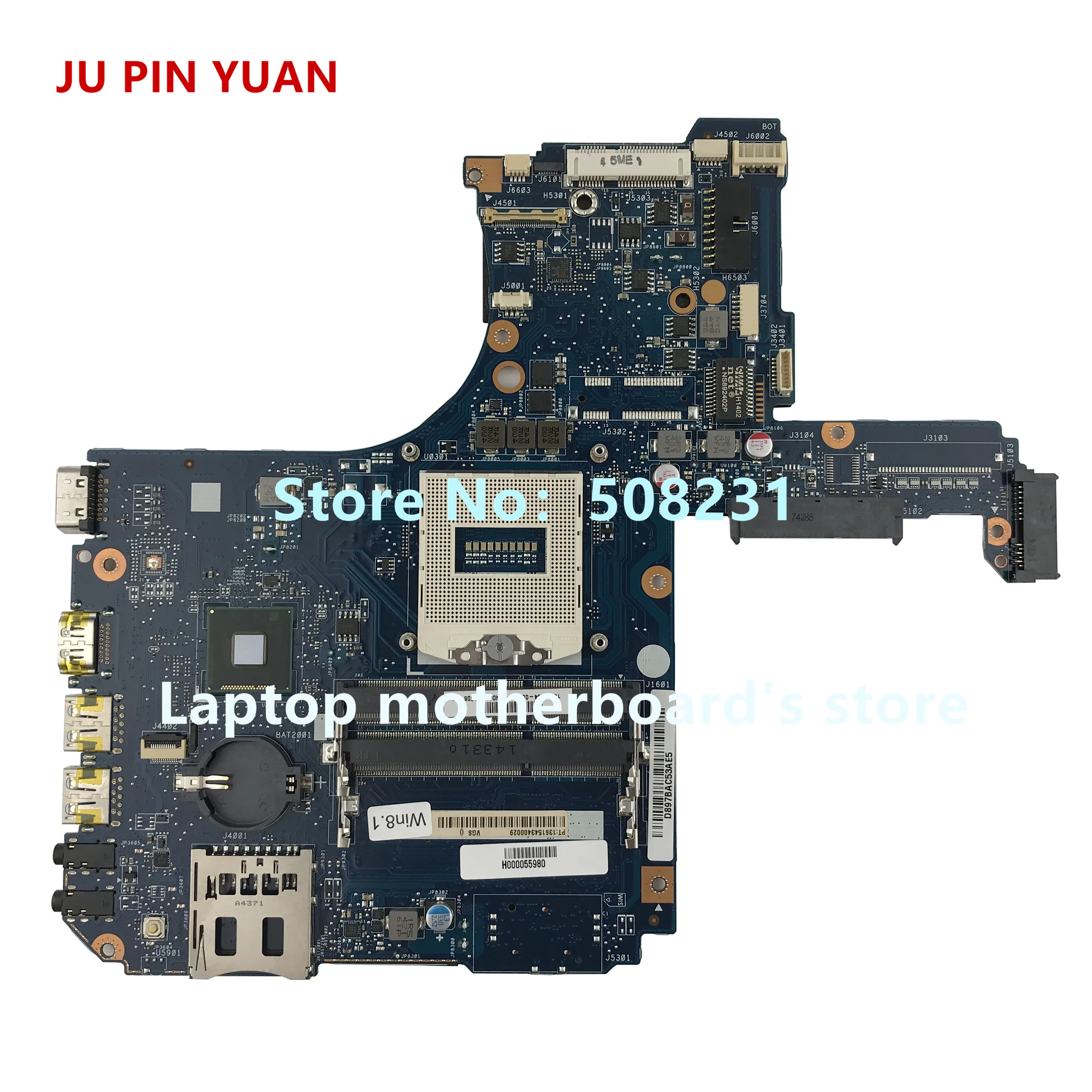 JU PIN YUAN H000055980 mainboard For Toshiba Satellite S50 S55T S55 S55-A S55-A5188 laptop motherboard socket PGA 947 HM86
