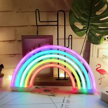 

Creative Cute Rainbow Neon Sign LED Rainbow Light/Lamp for Dorm Decor Rainbow Neon Lamps Wall Decor for Girls Bedroom Chistmas