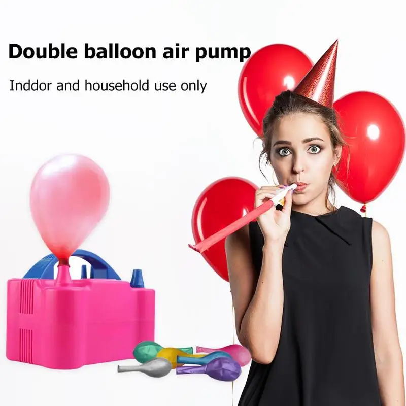 

Portable Double Hole Inflatable Electric Inflator Air Balloon Blower Pump