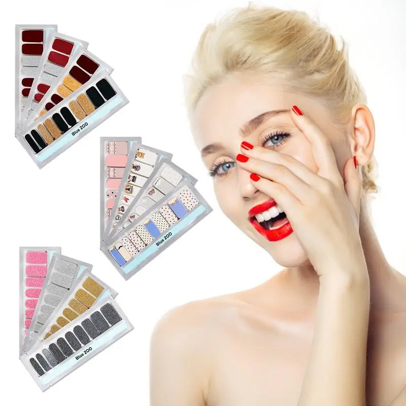 Nail Polish Sticker Set 20 Stickers Solid Color Nail Polish Stickers