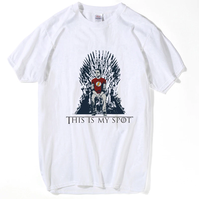 The Big Bang Theory T Shirt This Is My Spot Games Of Thrones Men Shirts Top Tees Casual Man Clothing Funny Shirt