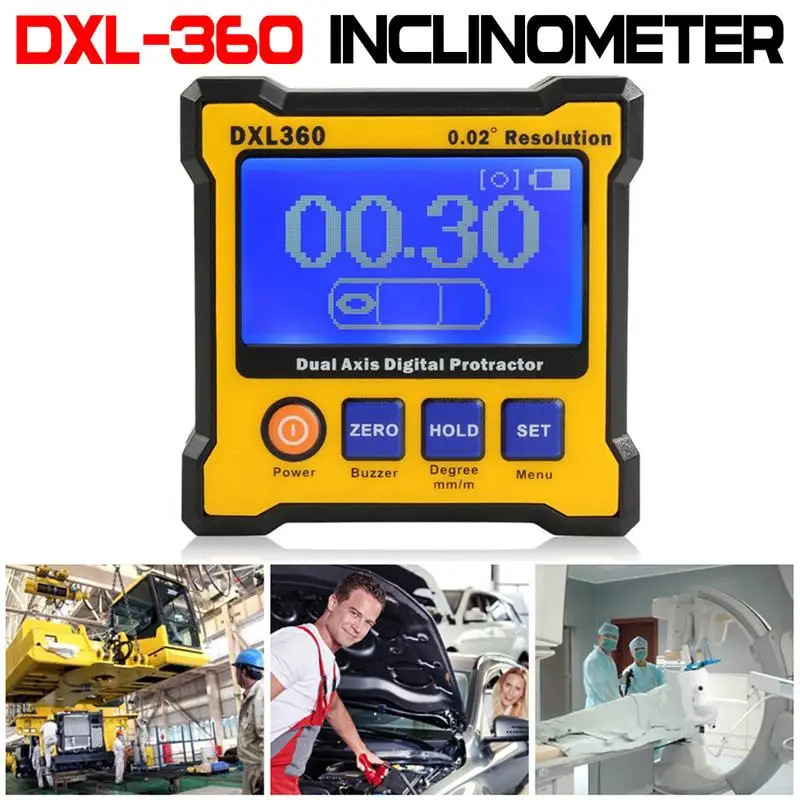 

DXL-360 High Precision Double Axis Inclinometer Digital Display Level Meter Angle Ruler