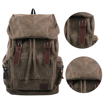 

Casual Wash Canvas Backpack Retro Student Back Pack Travel Simple Art Laptop Bag Girl Boys Travel School Bags Couple Bagpack
