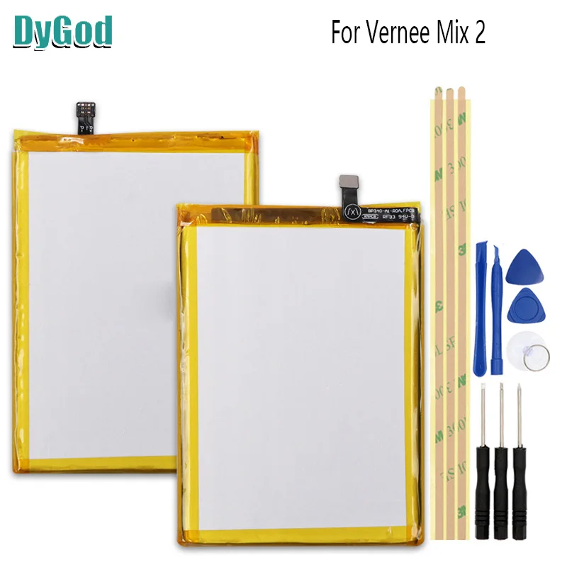 

DyGod 4200mAh For Vernee Mix 2 Extreme Replacement Battery For Vernee Mix 2 Batterie Cell Mobile Phone Batteries with Tools Set