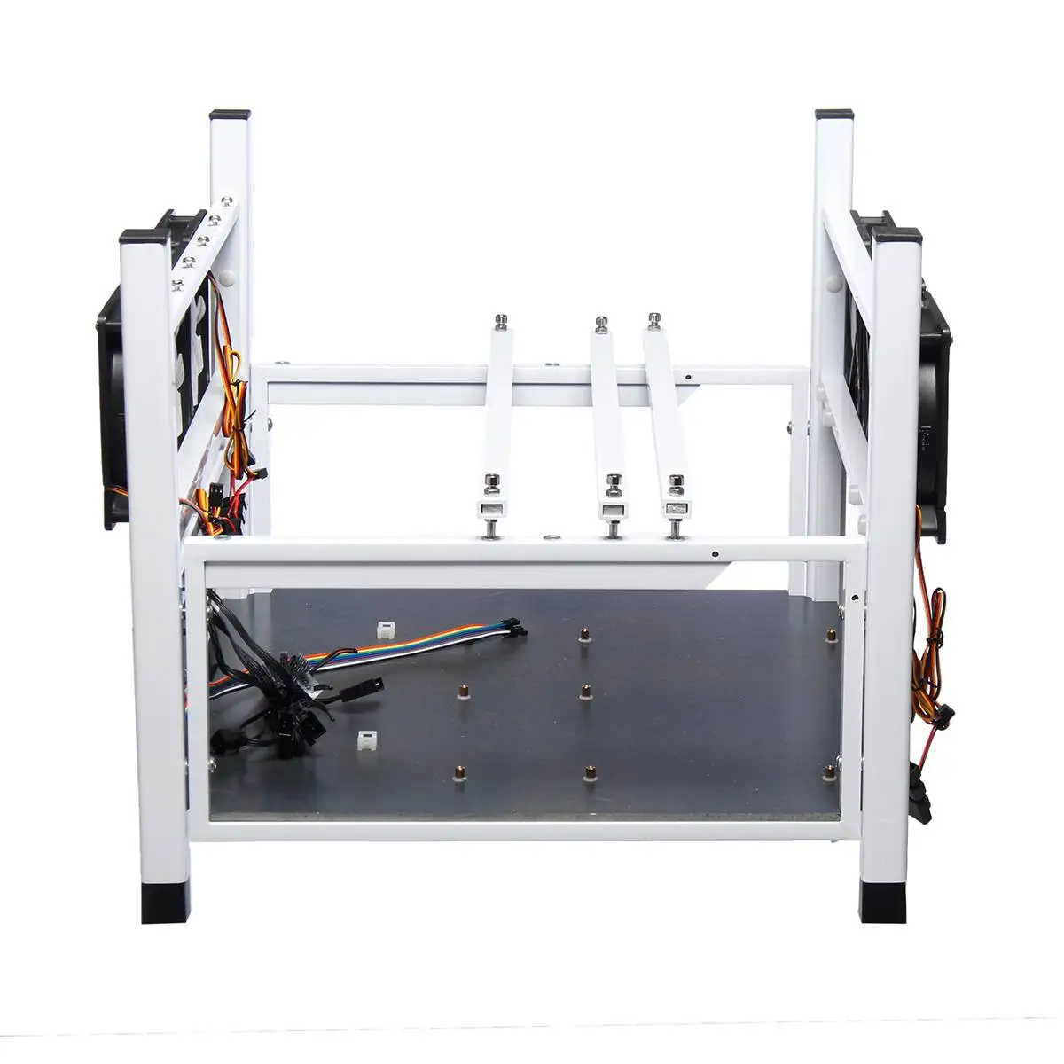 6GPU Miner Frame 6 Fans Coins Open Air Mining Frame Rig Case ETH Ethereum BX36