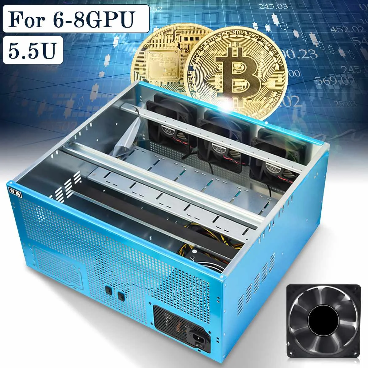 Mining Frame Case New 5.5U Miner Mining Rig Frame Miner frame Case For 6-8 GPU Mine Chassis Mine Rack Dual Power Supply Mining Frame Case New 5.5U Miner Mining Rig Frame Miner frame Case For 6-8 GPU Mine Chassis Mine Rack Dual Power Supply