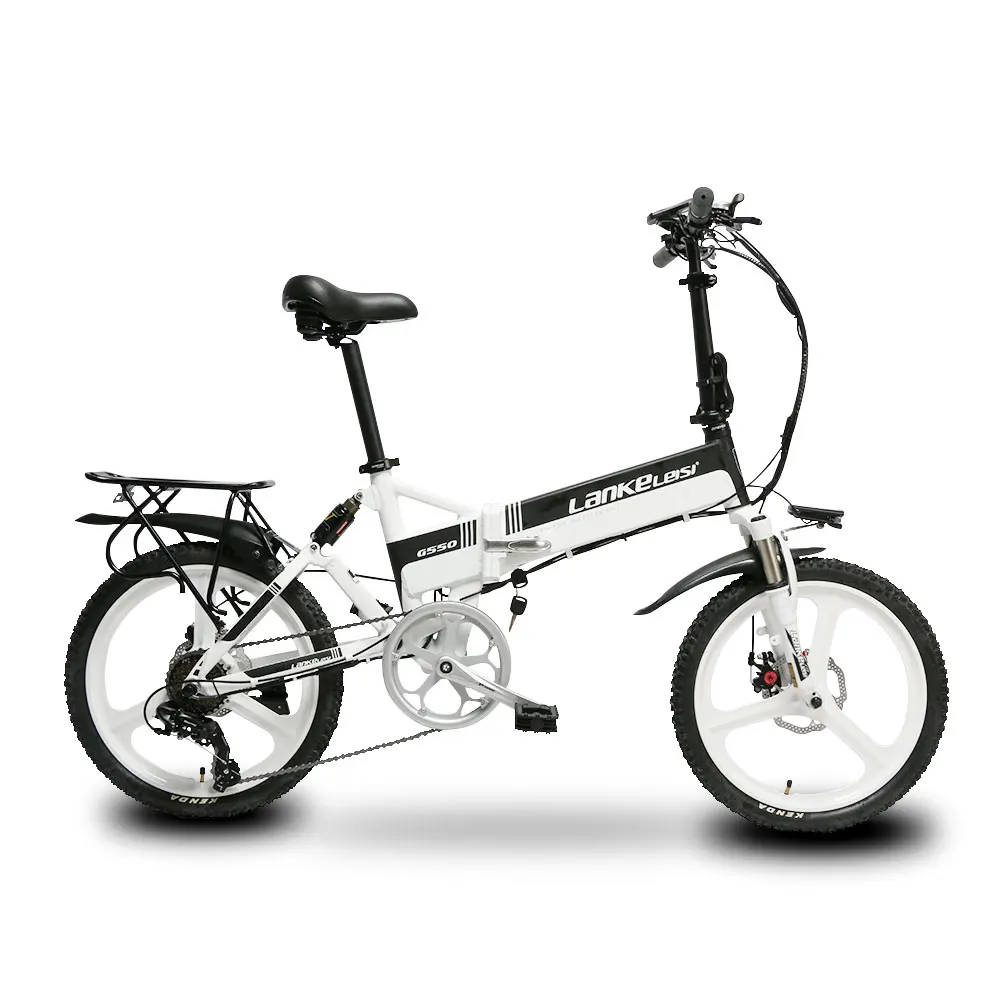  Electric Bike 48V Two Wheel Electric Bicycle 240W 10AH Full Front and Rear Oil Suspension Foldable 