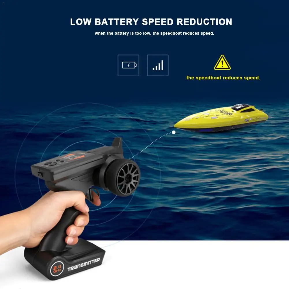 

UDI904 High Speed Remote Control Boat Double Layer Cover Waterproof 2.4G Speedboat Model Toy Navigation Model