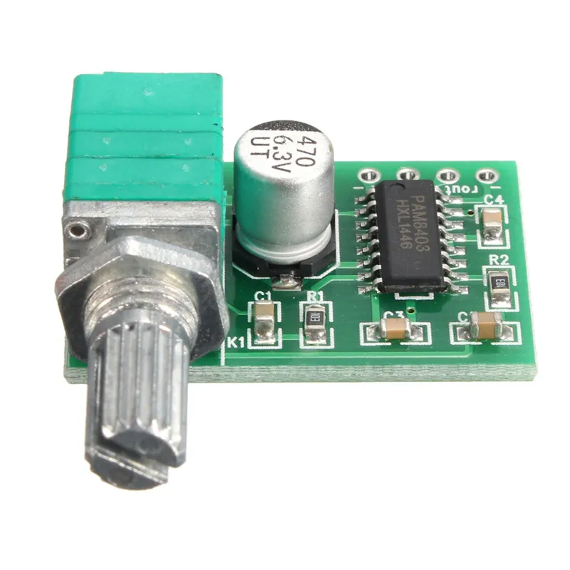 

LEORY 1pc New2 Channel PAM8403 5V USB Power Audio Amplifier Module Board 3W*2 Volume Control Operational Amplifier Chips