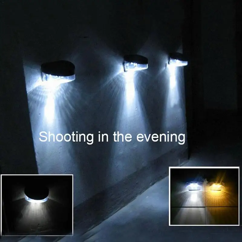 

Solar Power Panel Landscape Lawn Fence Wall LED Solar Light Lamp Waterproof 2 LED Solar Lamp Outdoor Garden Decoration