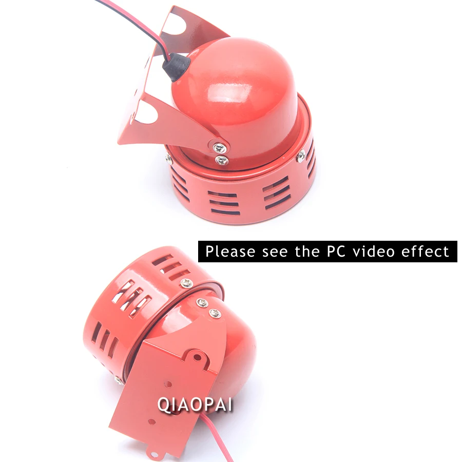 Universal 12V Car Driven Air horn Siren Speaker Raid Alarm Waring Tornado Siren Loud For 24V Truck Ship Train Red Horn Electric