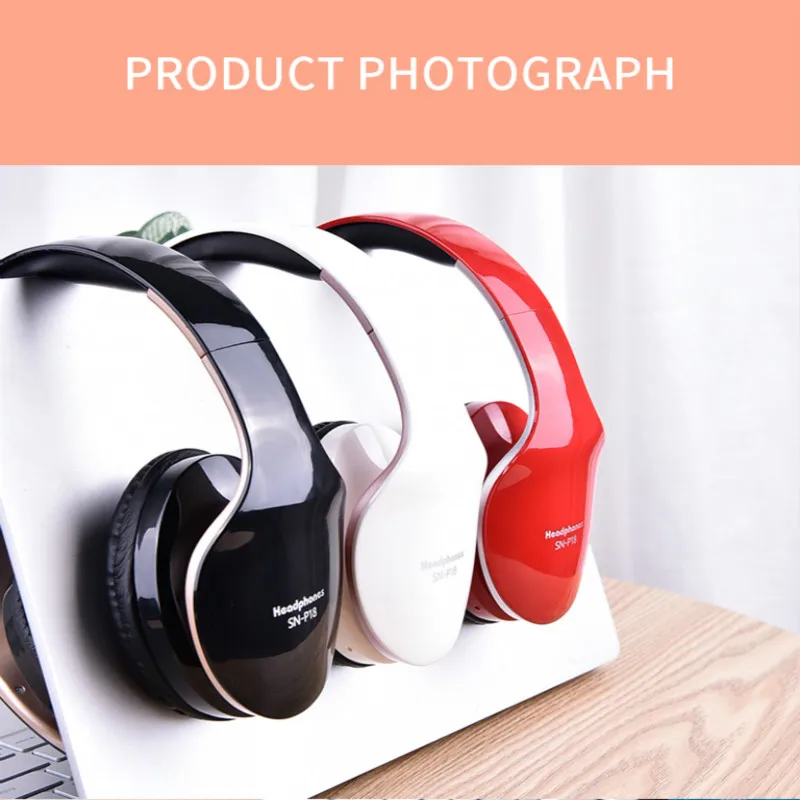 2020 Portable Wireless Bluetooth Headphone Music Headset FM and Support SD card With Mic For Mobile xiaomi iphone sumsamg tablet