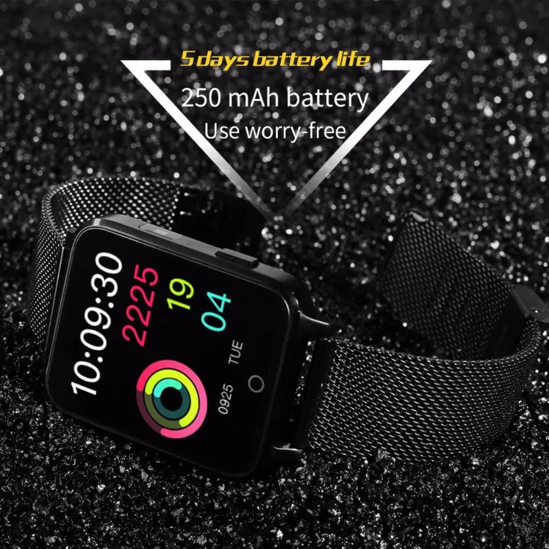 

X9 Ultra Thin Stainless Steel Smartwatch Sports Bracelet for phone Heart Rate Monitor Fitness Tracker reloj PK honor band 4