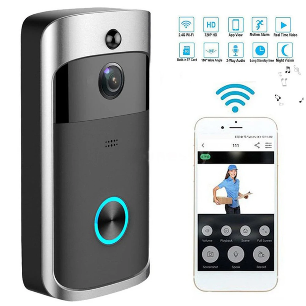 

Low Power Consumption Security Video Distant Control Visual Door Bell WIFI Night Vision Wireless Smart Home Monitor