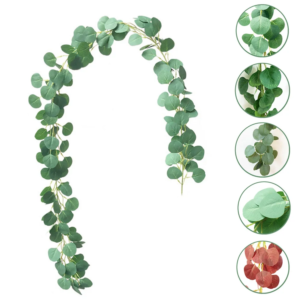 

2m Artificial Eucalyptus Leaves Vine Fake Greenery Garland Wedding Party Decoration Wedding Backdrop Home Table Arch Decor