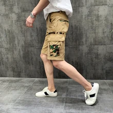 Новые летние шорты Для мужчин модные прямые повседневные шорты человек уличная тренд диких хип-хоп свободные шорты большого размера Для мужчин s Костюмы