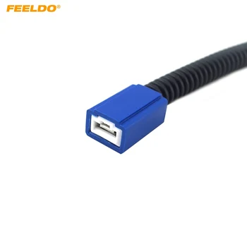 

FEELDO 100PCS H1 Ceramic Socket Heavy Duty Ceramic Wiring Harness H1 Light Bulb Connector Adapter For Headlights