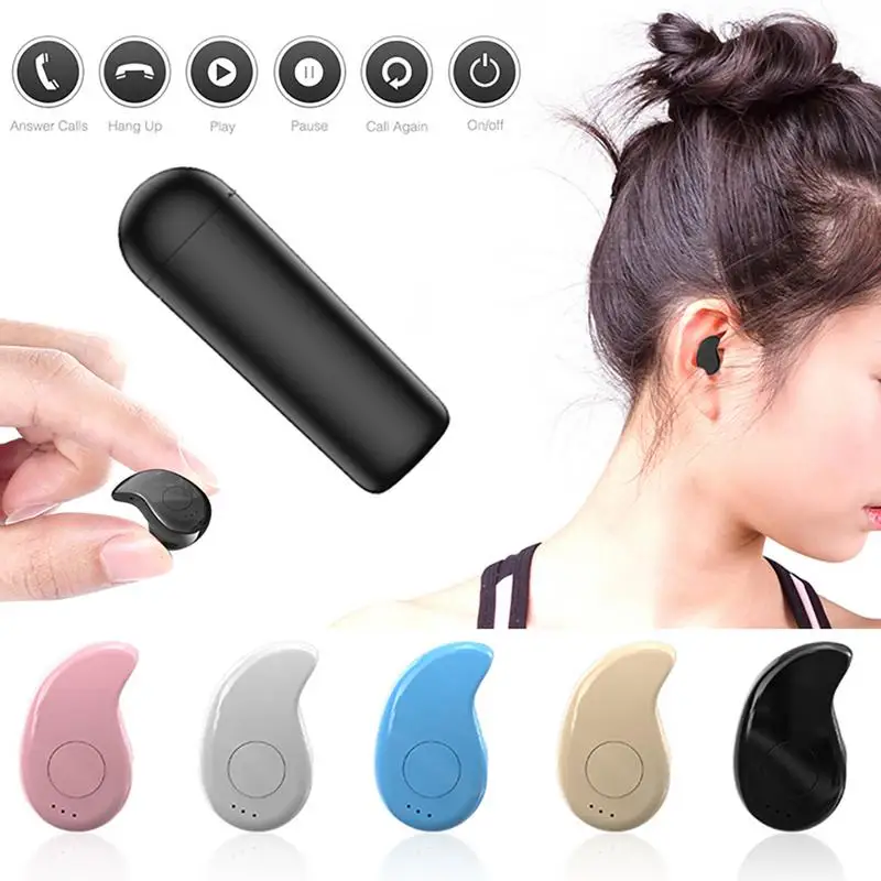 

Mini Wireless Bluetooth Noise Cancelling In-ear Headphones Invisible Sports Stereo Headphones With Charging Room Microphone