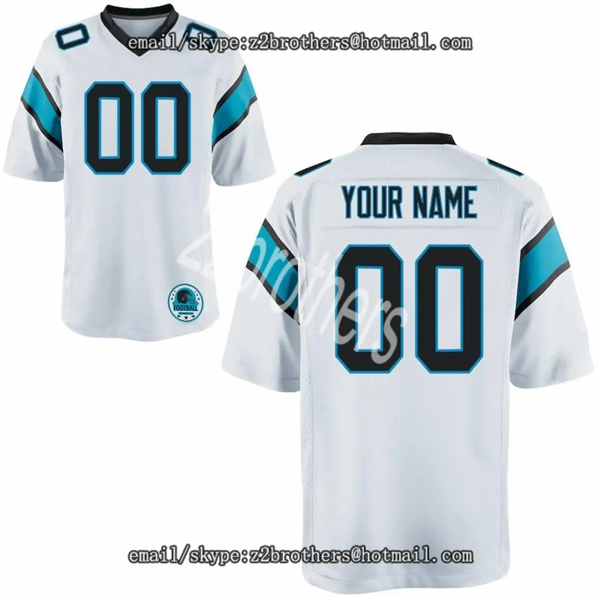 

Custom Football Jersey Personalized Your Own Names Numbers Any College Logo Carolina Embroidered Team Jersey for Men Women Kids