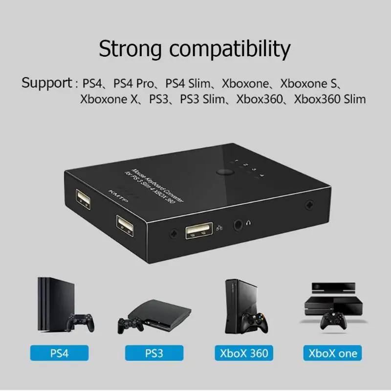 

Mouse and Keyboard Converter Adapter for PS4/PS3/XBO XONE/XBOX 360 Switch High Quality Mouse and Keyboard Converter Accessory