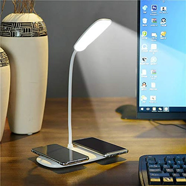 LED Desk Lamp with 2 Wireless Fast Charging Standard