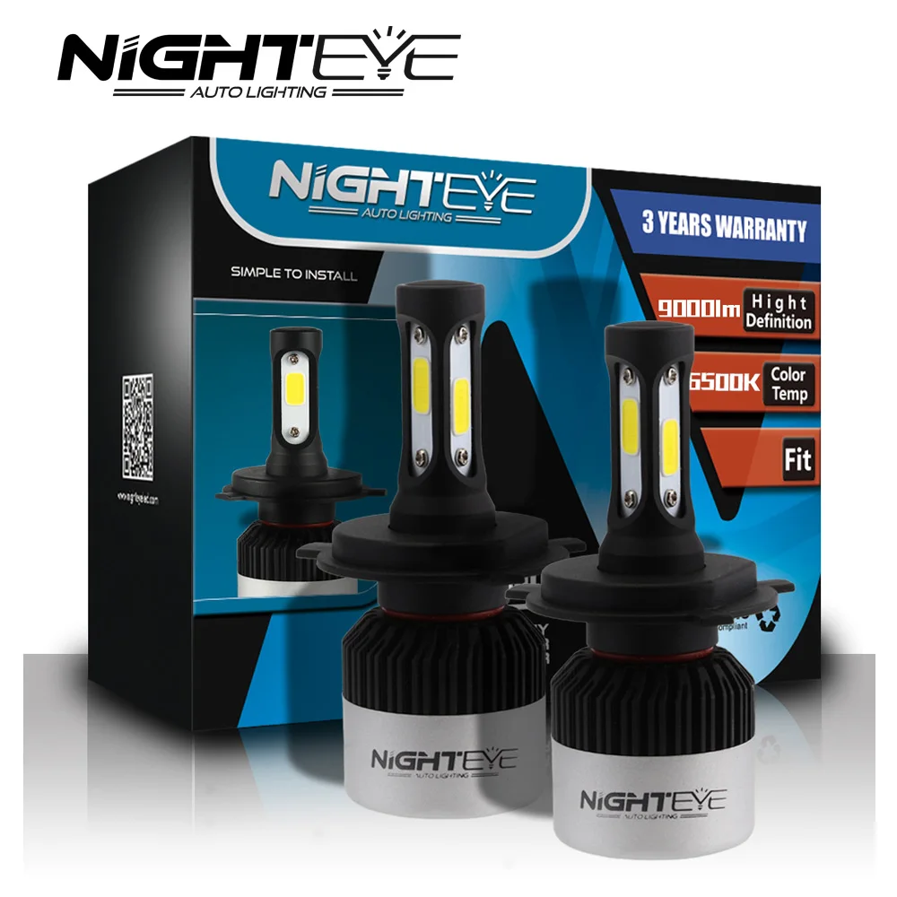 NIGHTEYE h1 led coche bombilla h7 led luces led para Авто фронтальный H3 H4 H11 H8 H9 9005 9006 HB4 hb3 led para cabeza 12v авто