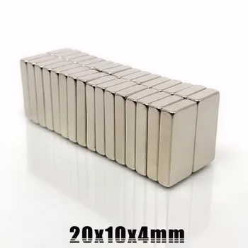 

100pcs Ture N35 Block 20 x 10 x 4 mm Super Strong high quality Rare Earth magnets Neodymium Magnet 20*10*4 mm