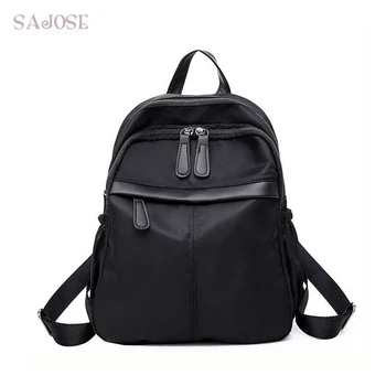 

Fashion Design Women Backpack High Quality Nylon Ladies Black Backpacks for Teenage Girls Female School Shoulder Bags