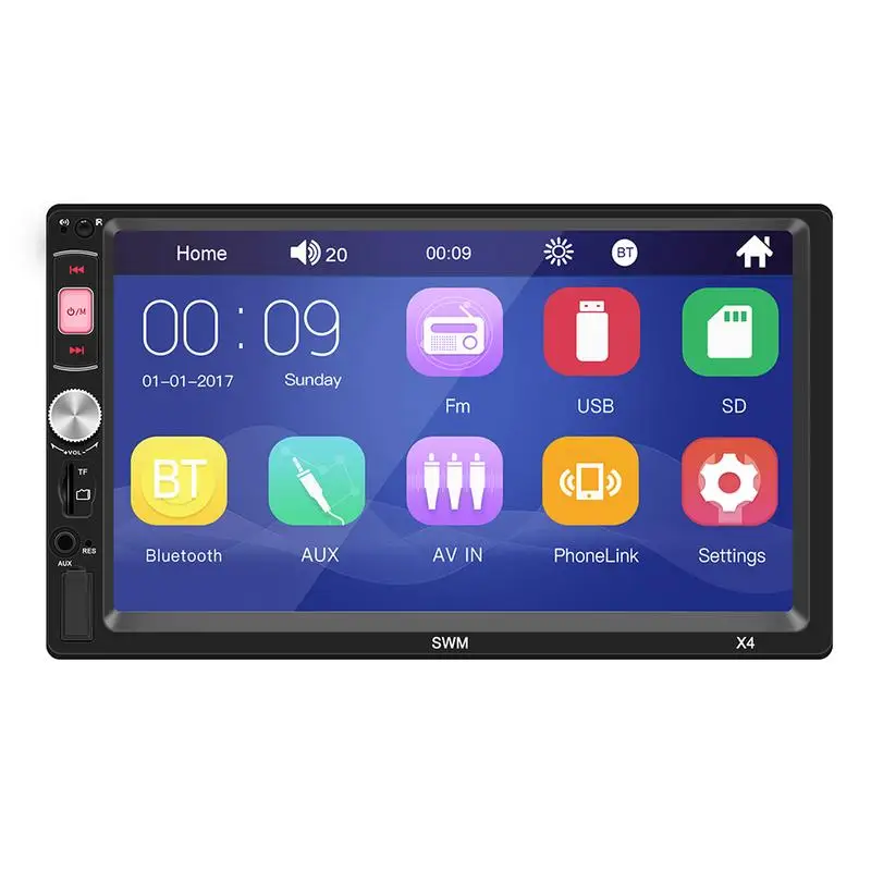 

7 Inch 2 DIN MP5 Car Player Bluetooth Touch Screen Stereo Radio Camera Supports Android IOS System MirrorLink