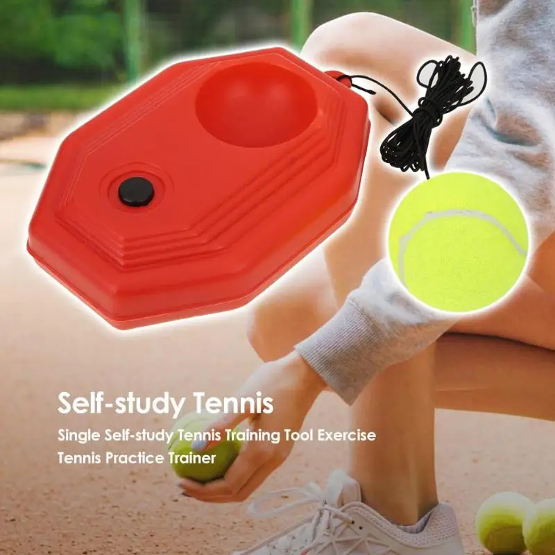 

Anti-slip hole Single Tennis Training Tool Exercise Tennis Ball Self-study Rebound Ball Tennis Trainer Rebound Ball Baseboard