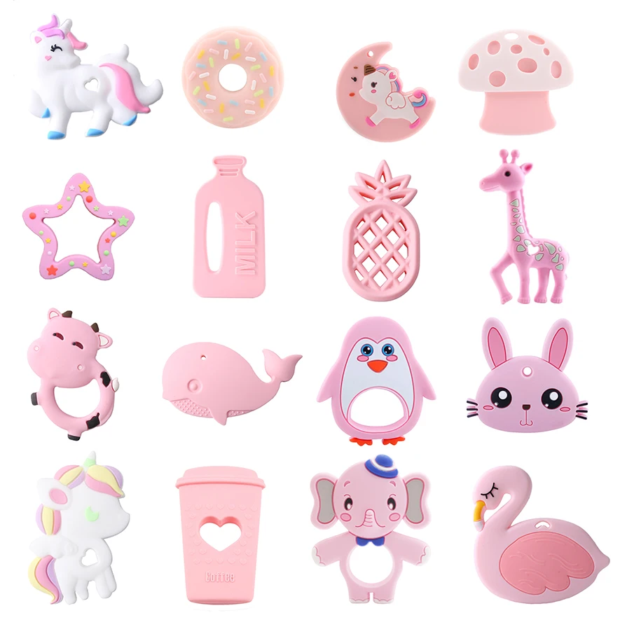 Harga Mari Kita Membuat Baby Teether 1 PC Hewan Pengerat Hewan Liontin Food Grade Silicone Teether Tanpa Bpa Gratis Diy Produk Bayi tumbuh Gigi Mainan