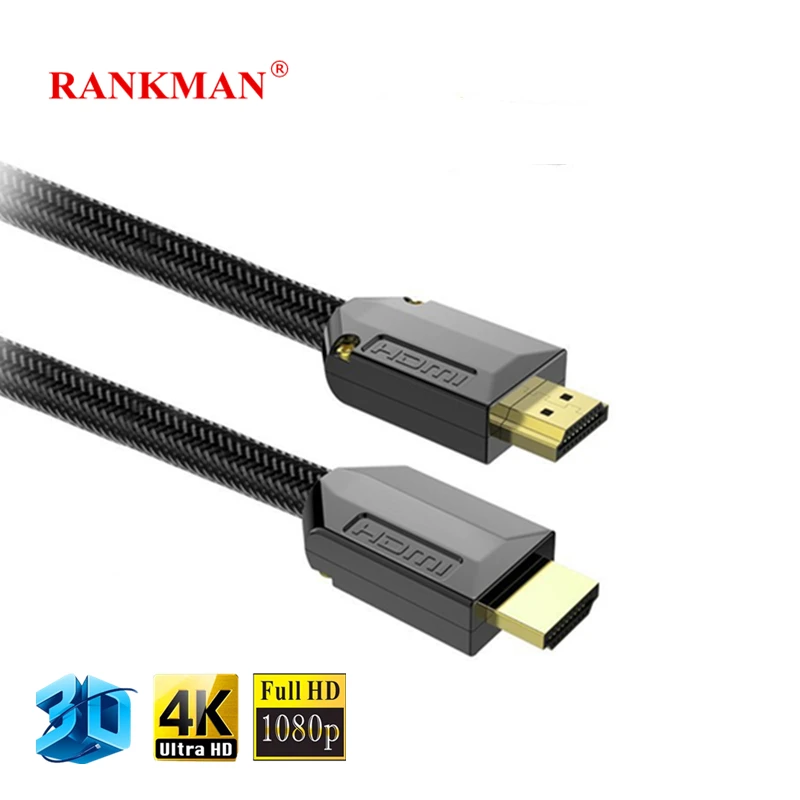 Rankman HDMI 2,0 Кабель Стандартный HDMI к HDMI Male Line 4 K 3D 1080 P HD кабель для ТВ PS4 проектор ПК DVD