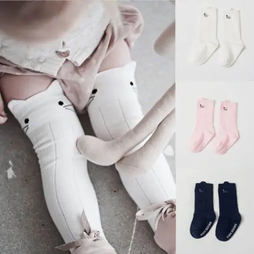 

Children Baby Kid Girl Toddler Knee High Stockings Girls Cat Cute Winter Autumn Warm