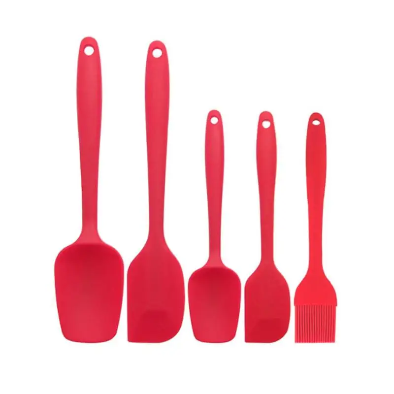 

5pcs Silicone Cake Cream Scraper Butter Mixing Brush Mixer Kitchen Cooking Baking Tools Set