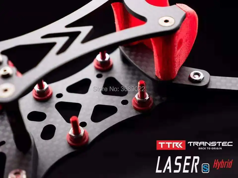 Рамка для квадрокоптера TRANSTEC LASER S 224 мм FPV 6 Arm 7075 рамка из углеродного волокна с